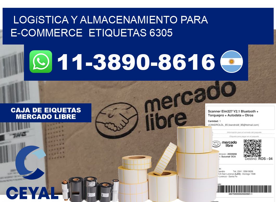 Logística y almacenamiento para e-commerce  etiquetas 6305