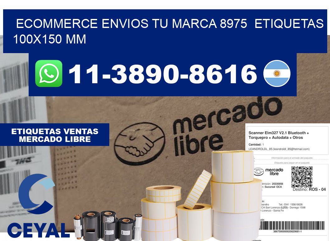 ecommerce envios tu marca 8975  etiquetas 100x150 mm