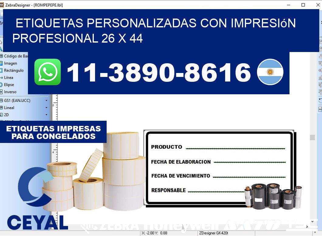 etiquetas personalizadas con impresión profesional 26 x 44