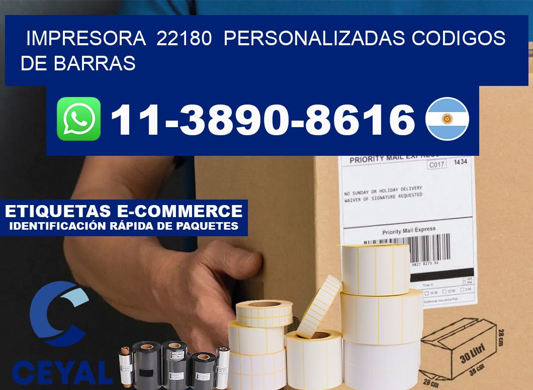 impresora  22180  personalizadas codigos de barras