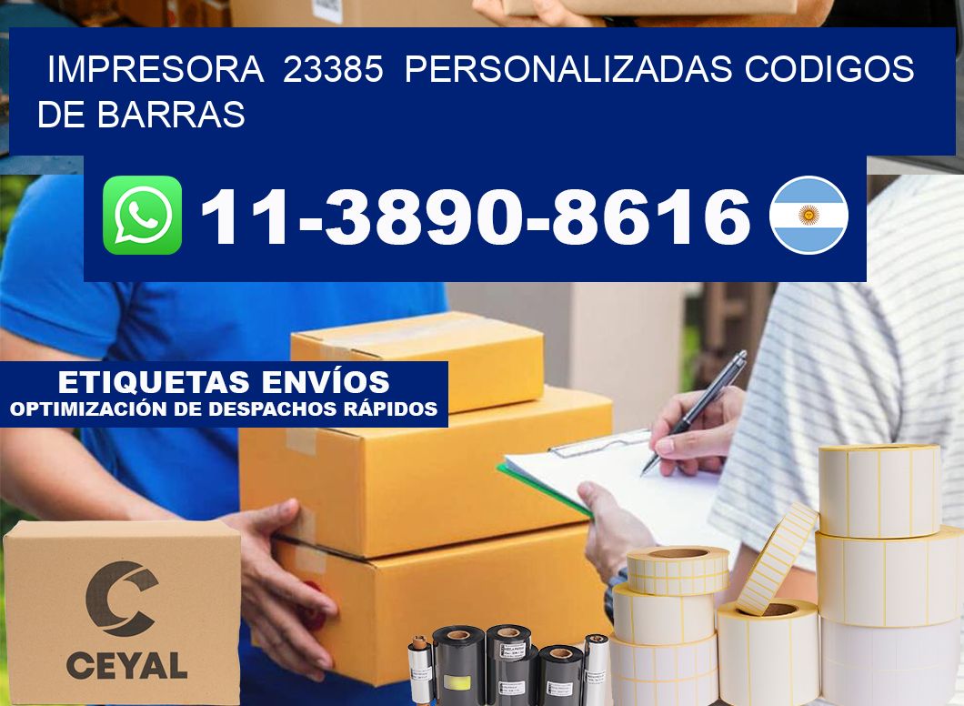 impresora  23385  personalizadas codigos de barras