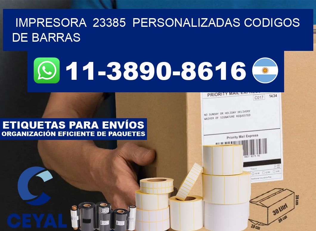 impresora  23385  personalizadas codigos de barras