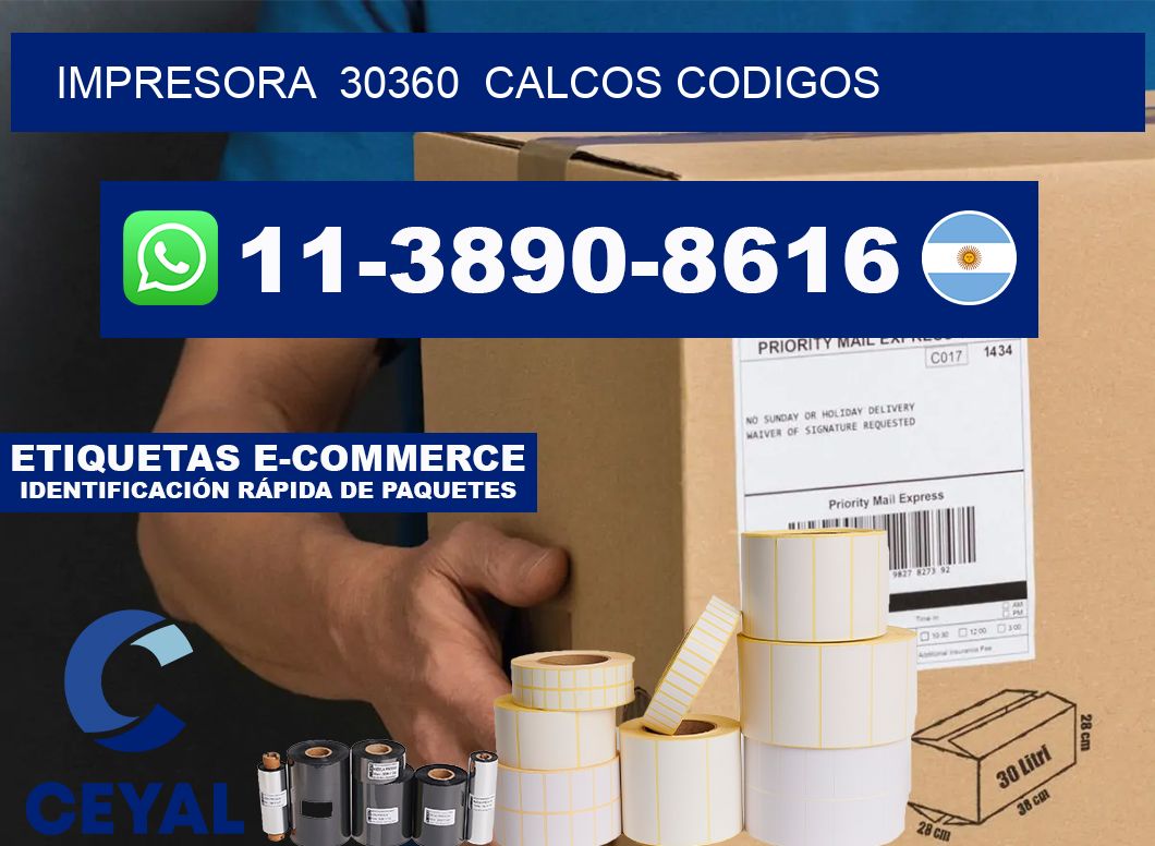 impresora  30360  calcos codigos