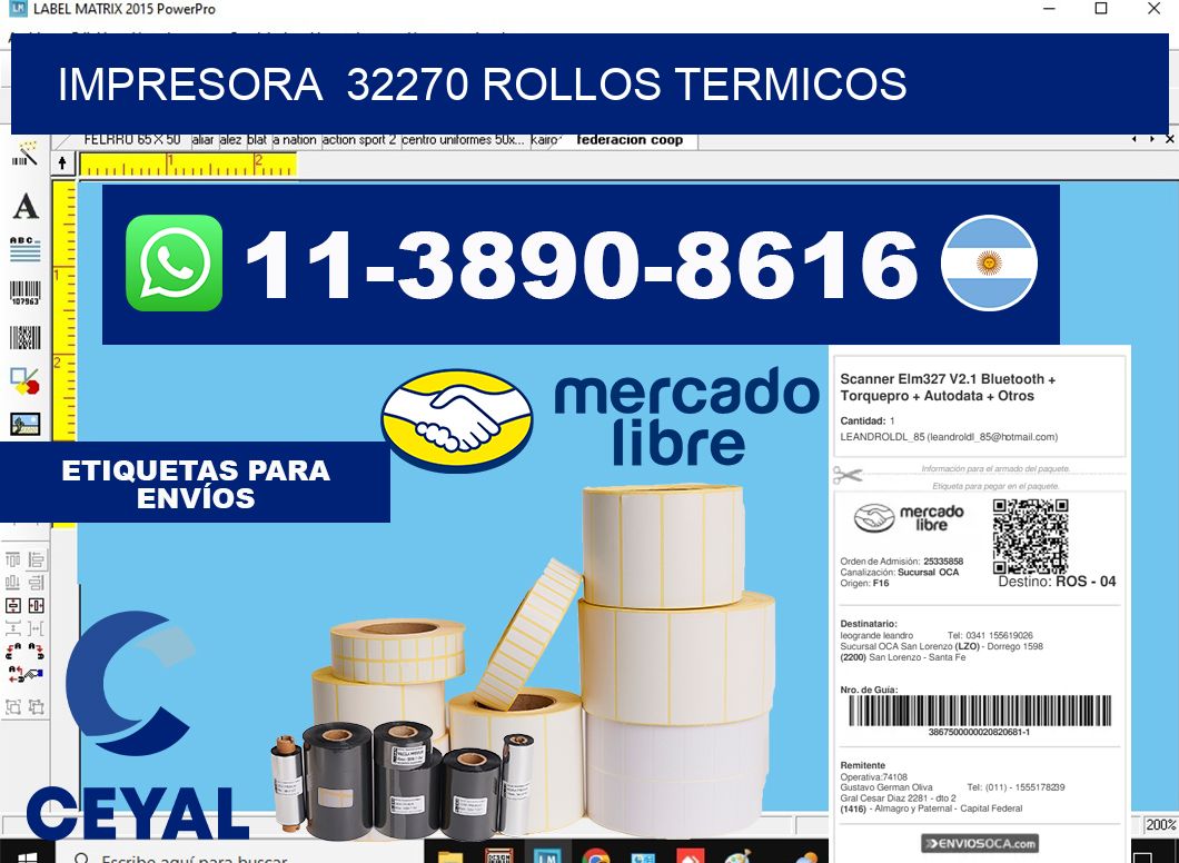 impresora  32270 rollos termicos