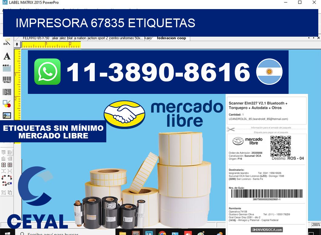 impresora 67835 etiquetas