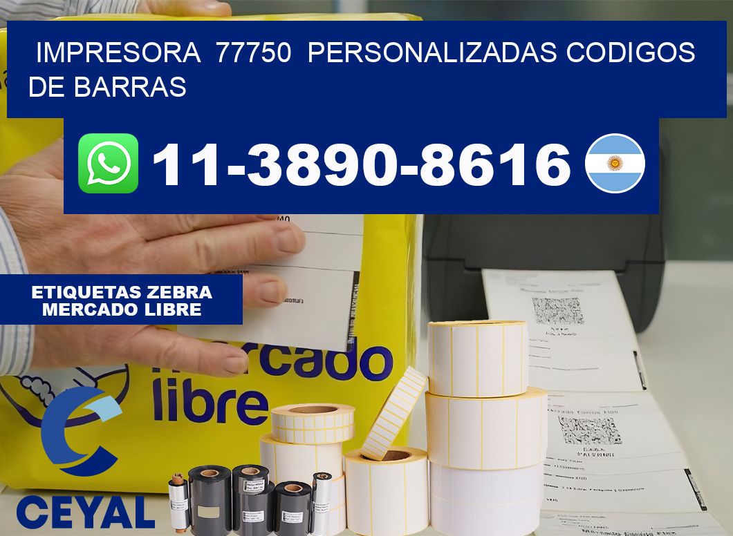 impresora  77750  personalizadas codigos de barras