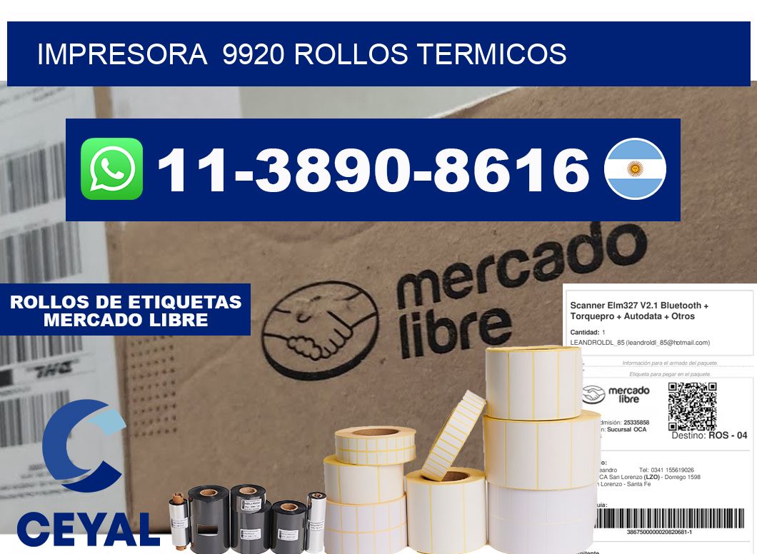 impresora  9920 rollos termicos
