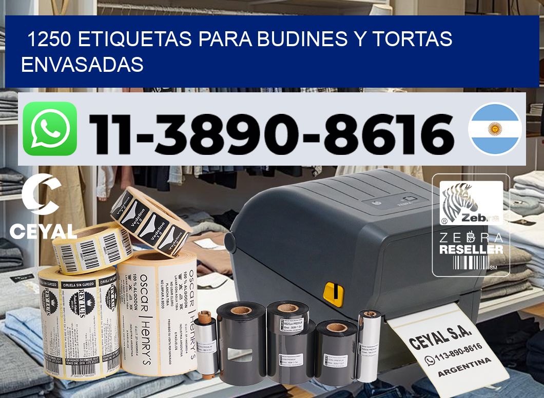 1250 etiquetas para budines y tortas envasadas
