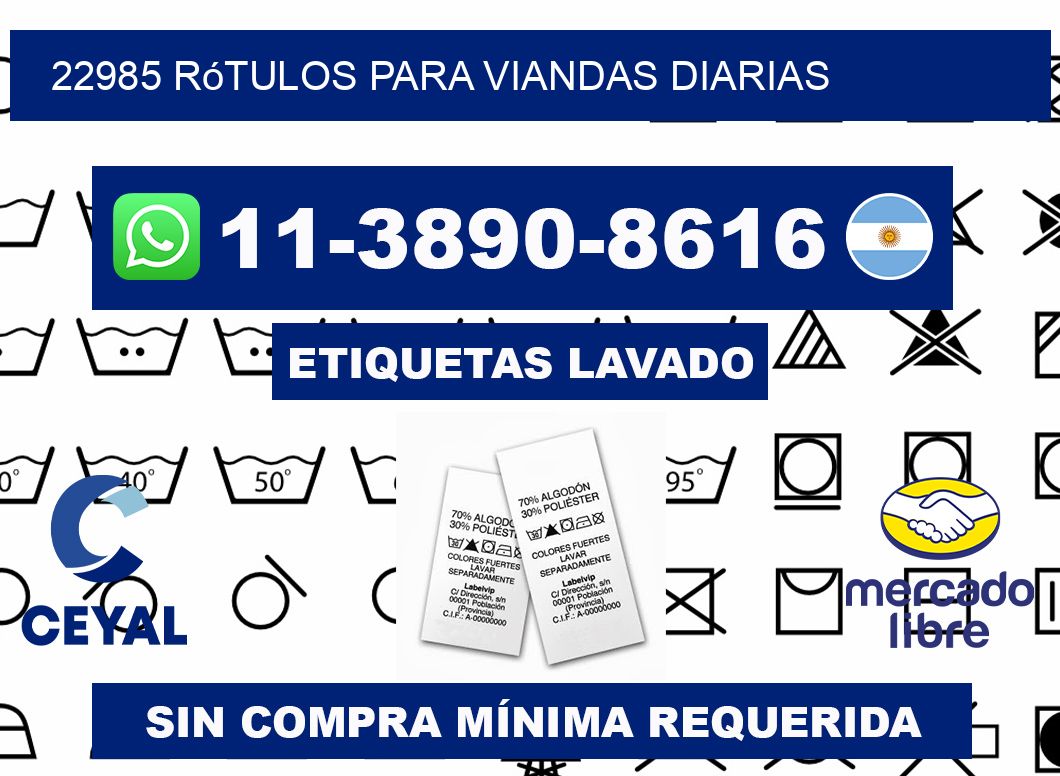 22985 rótulos para viandas diarias