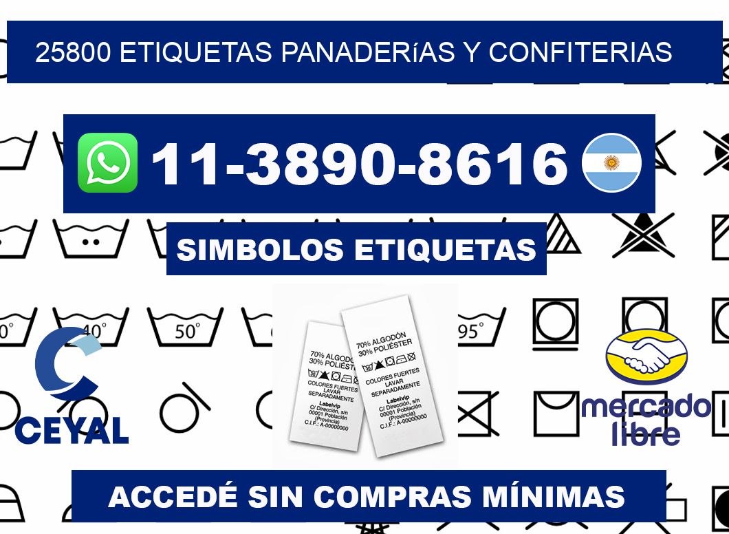25800 etiquetas panaderías y confiterias