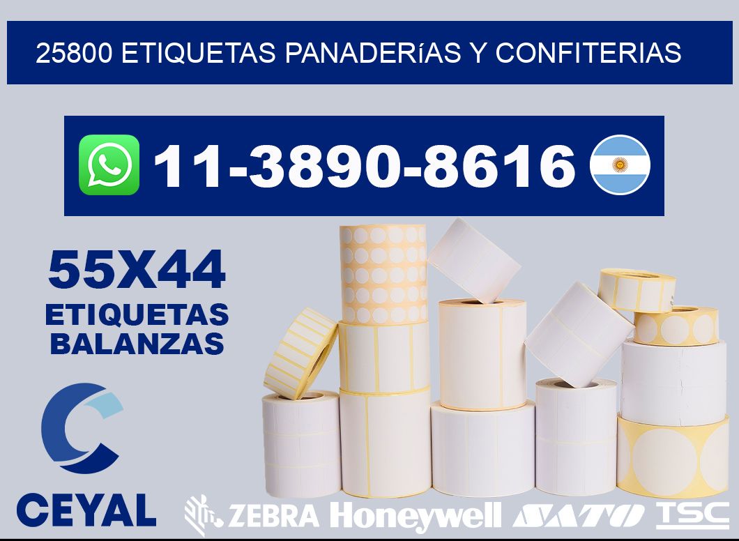 25800 etiquetas panaderías y confiterias