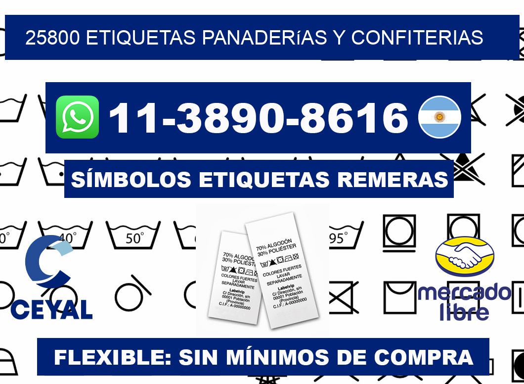 25800 etiquetas panaderías y confiterias