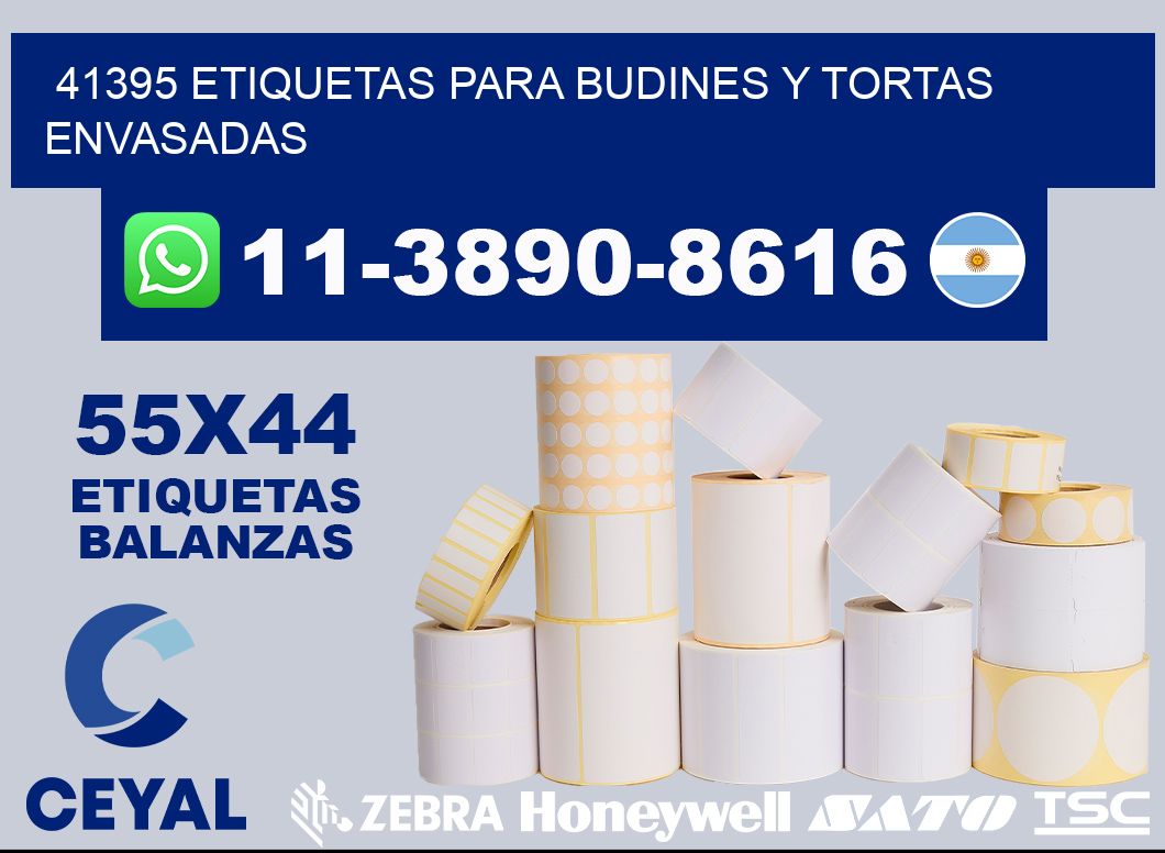 41395 etiquetas para budines y tortas envasadas
