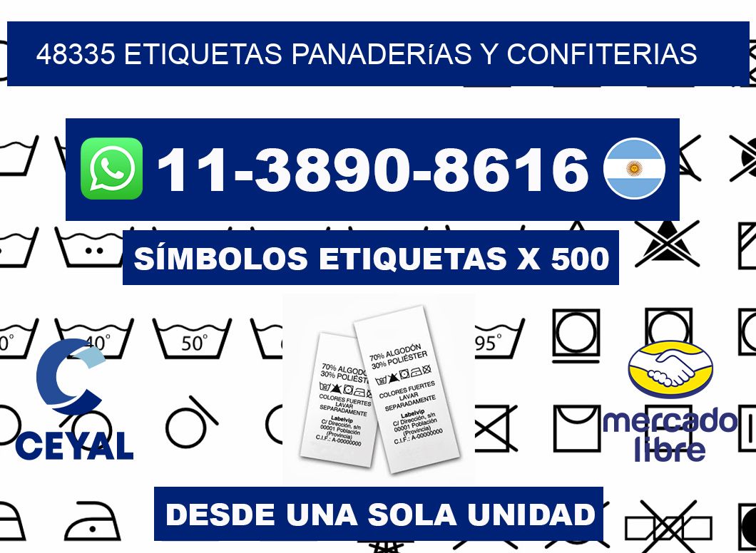 48335 etiquetas panaderías y confiterias