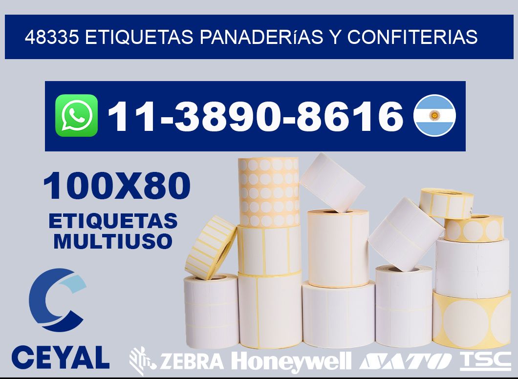 48335 etiquetas panaderías y confiterias