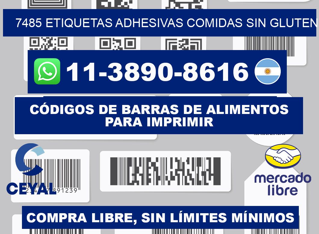 7485 etiquetas adhesivas comidas sin gluten