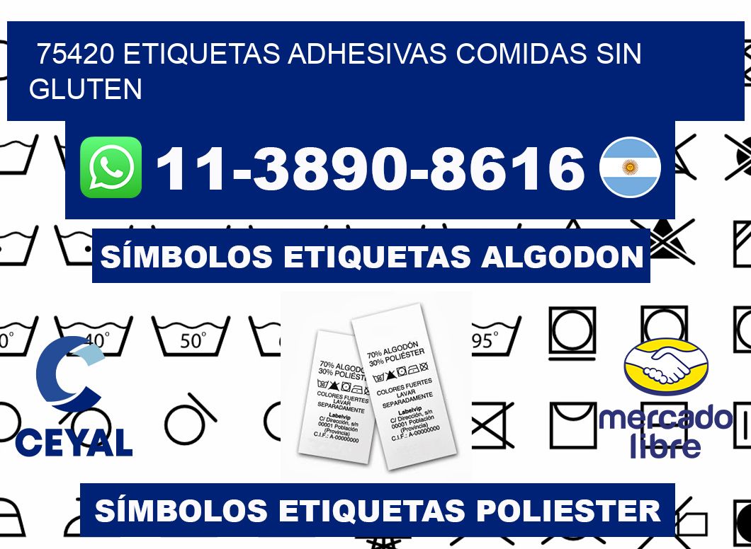 75420 etiquetas adhesivas comidas sin gluten