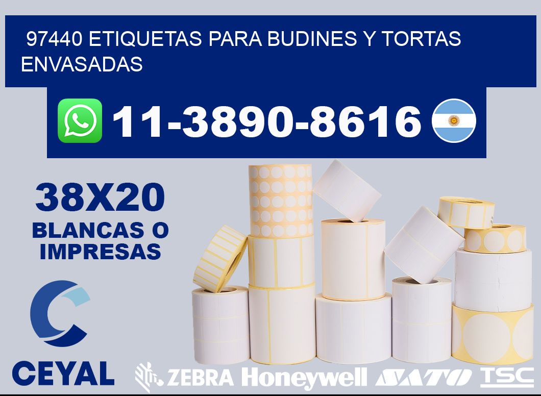97440 etiquetas para budines y tortas envasadas