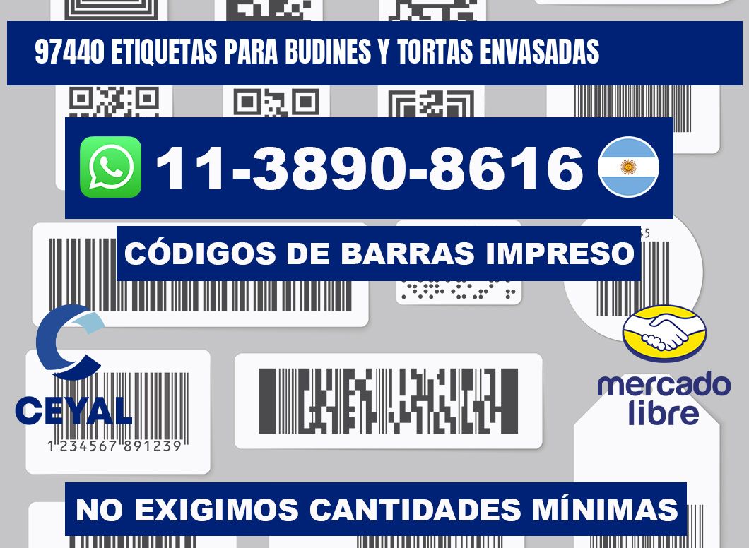 97440 etiquetas para budines y tortas envasadas