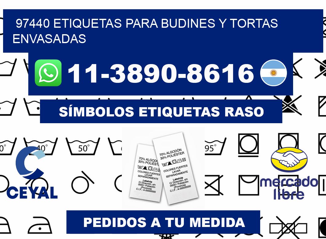 97440 etiquetas para budines y tortas envasadas