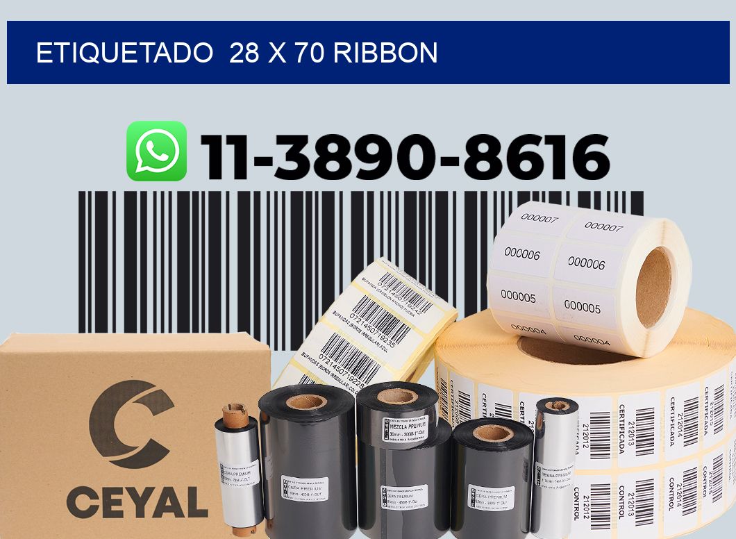 Etiquetado  28 x 70 ribbon