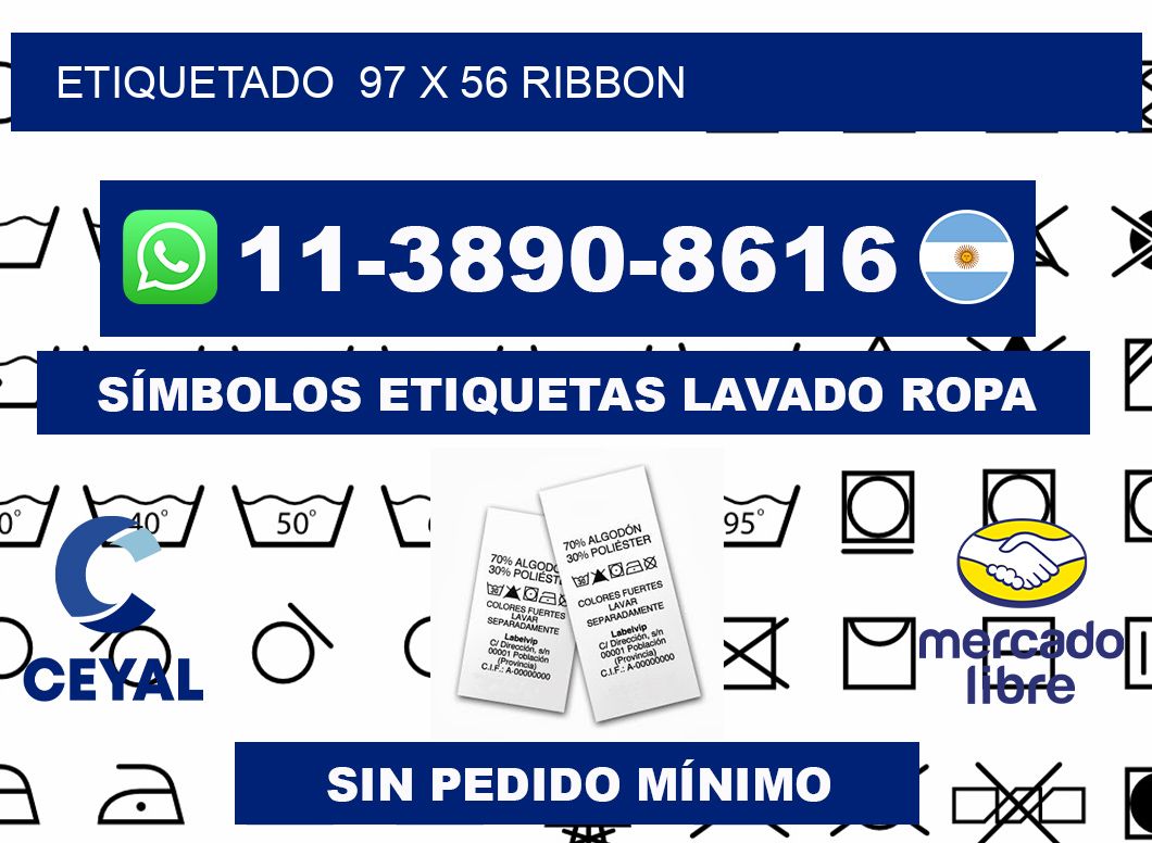 Etiquetado 97 x 56 ribbon
