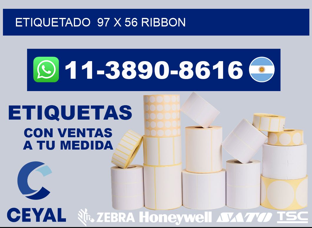 Etiquetado 97 x 56 ribbon
