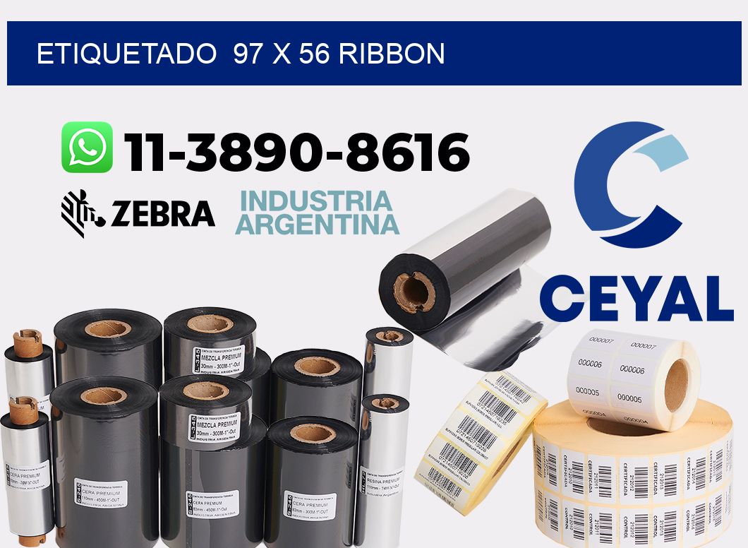 Etiquetado 97 x 56 ribbon