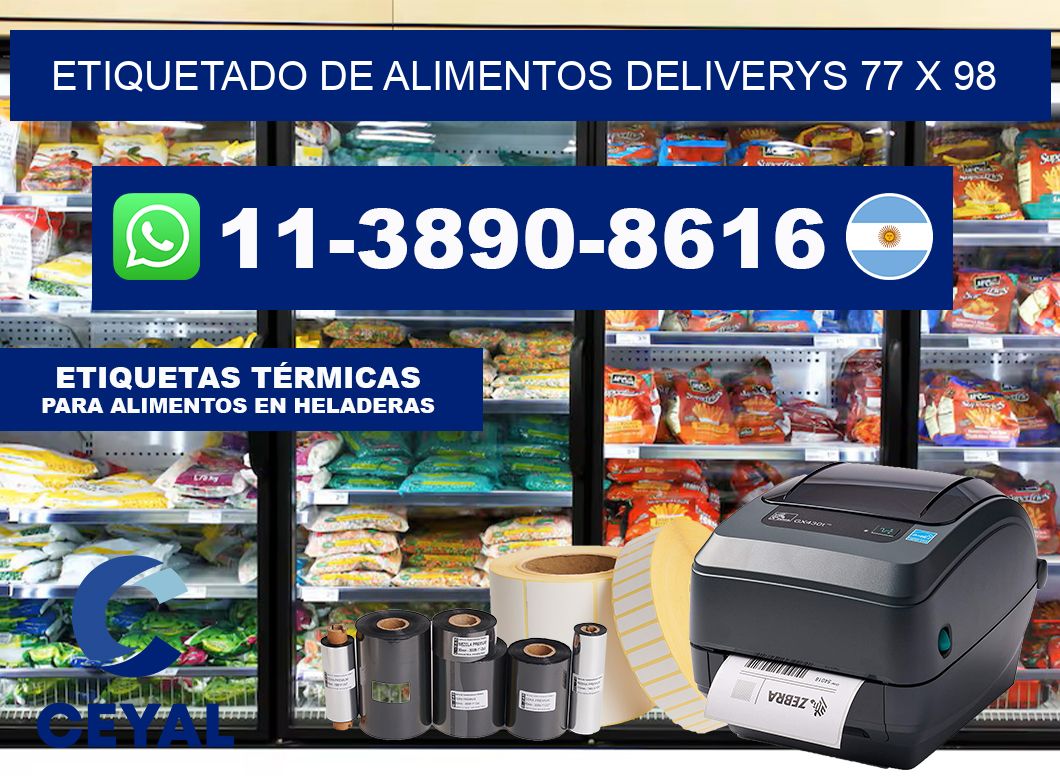 Etiquetado de alimentos deliverys 77 x 98