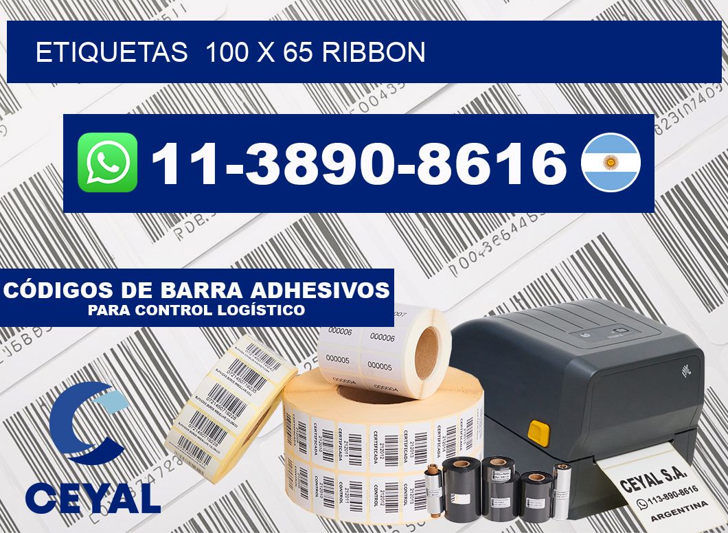 Etiquetas  100 x 65 ribbon