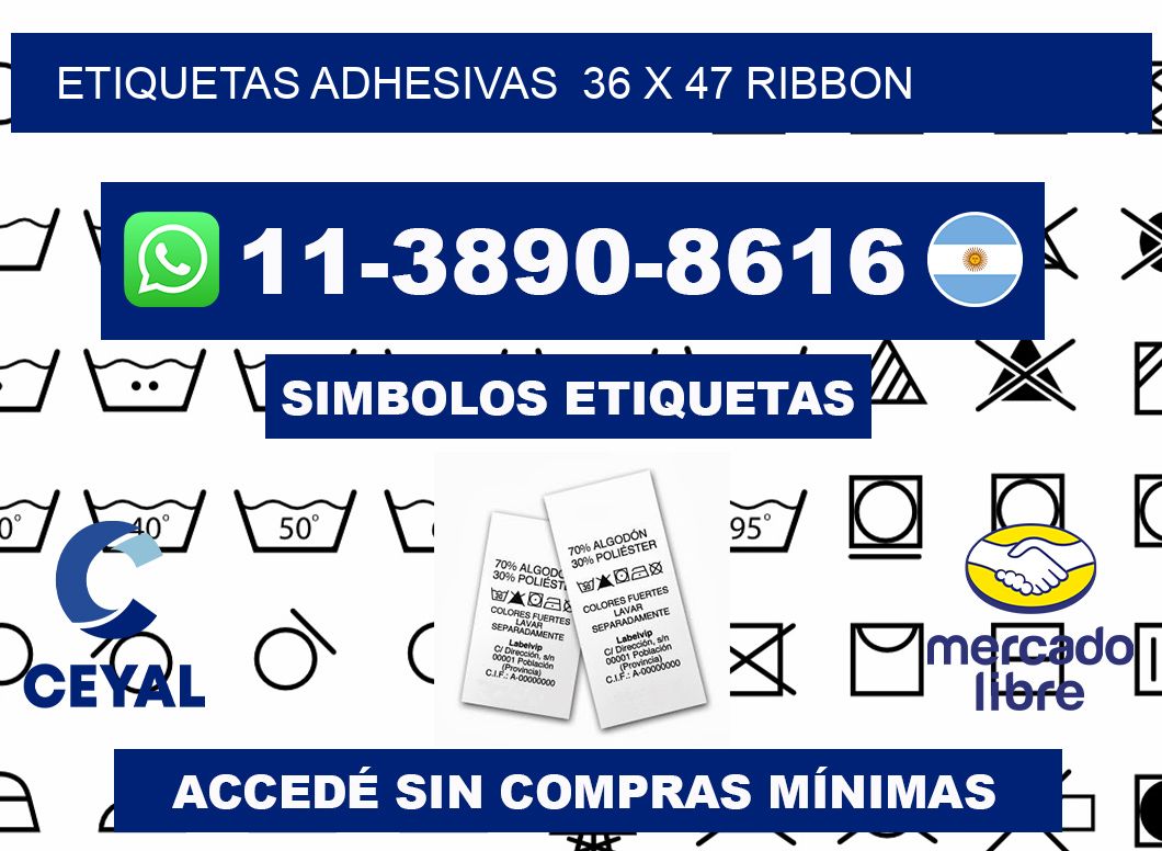 Etiquetas adhesivas 36 x 47 ribbon