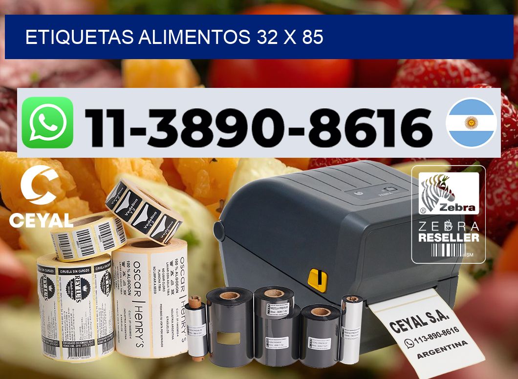 Etiquetas alimentos 32 x 85