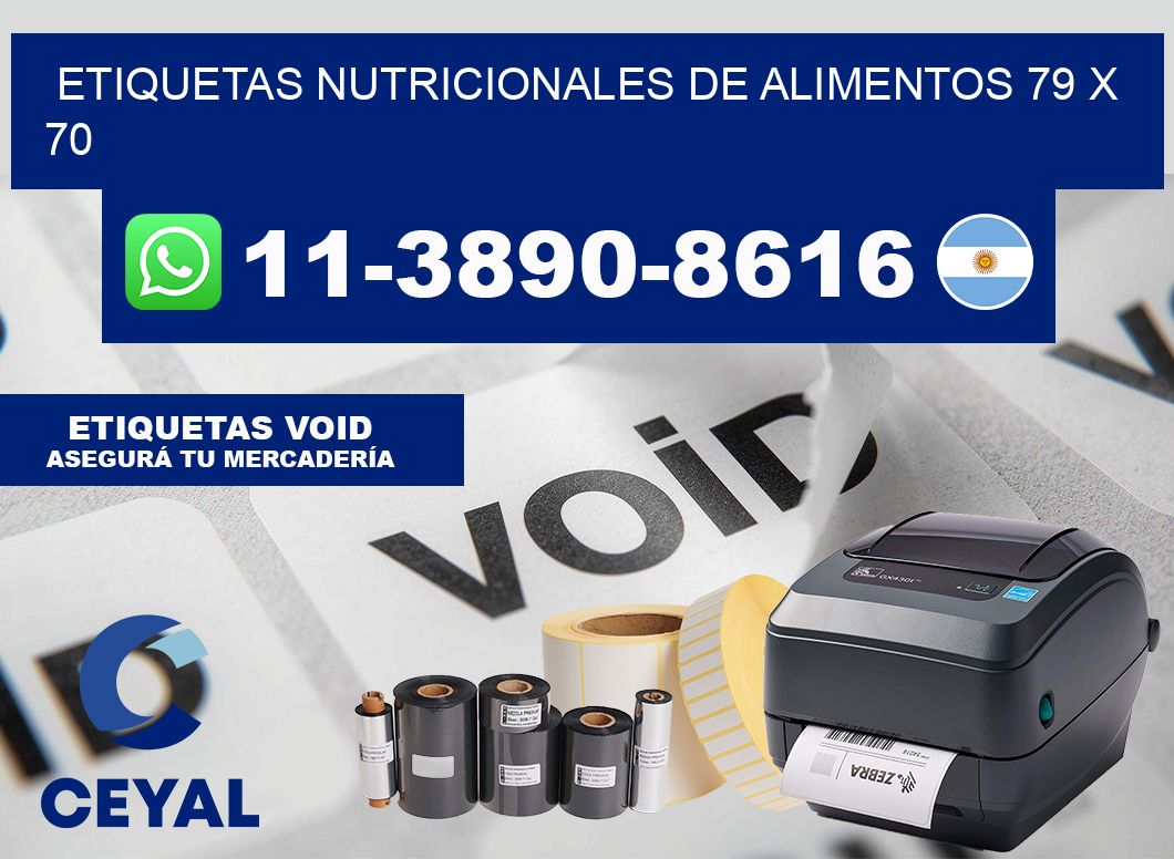 Etiquetas nutricionales de alimentos 79 x 70