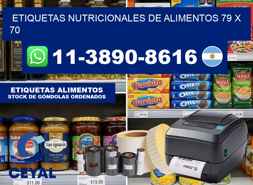 Etiquetas nutricionales de alimentos 79 x 70