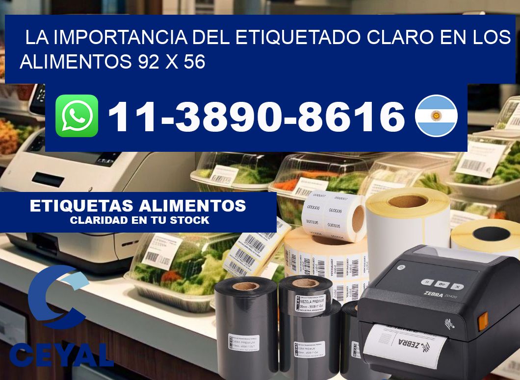 La importancia del etiquetado claro en los alimentos 92 x 56