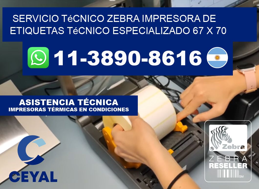 Servicio Técnico Zebra Impresora de Etiquetas Técnico Especializado 67 x 70