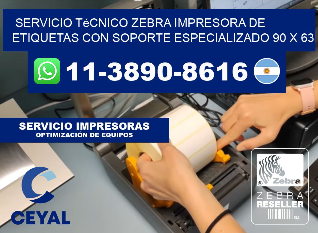 Servicio Técnico Zebra Impresora de Etiquetas con Soporte Especializado 90 x 63