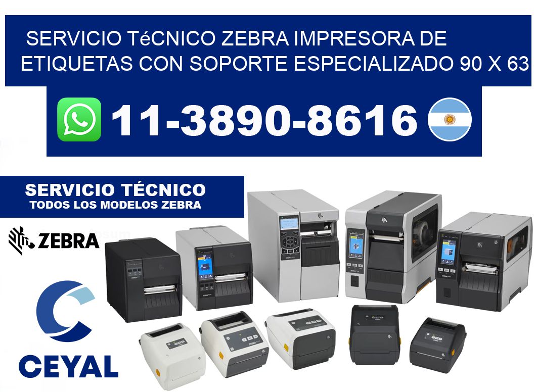 Servicio Técnico Zebra Impresora de Etiquetas con Soporte Especializado 90 x 63