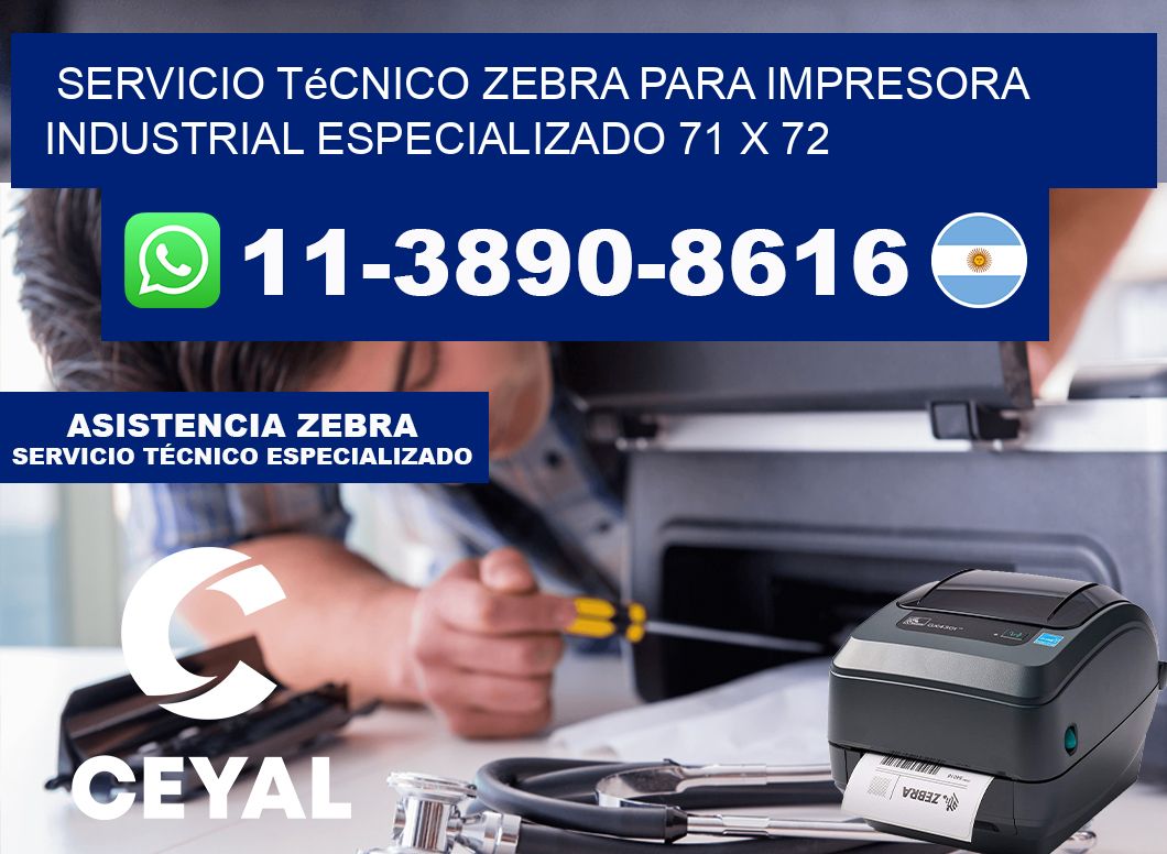Servicio Técnico Zebra para Impresora Industrial Especializado 71 x 72