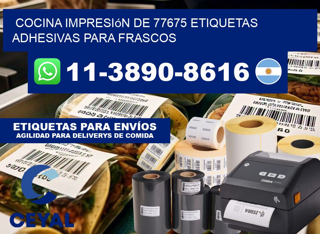 cocina impresión de 77675 etiquetas adhesivas para frascos