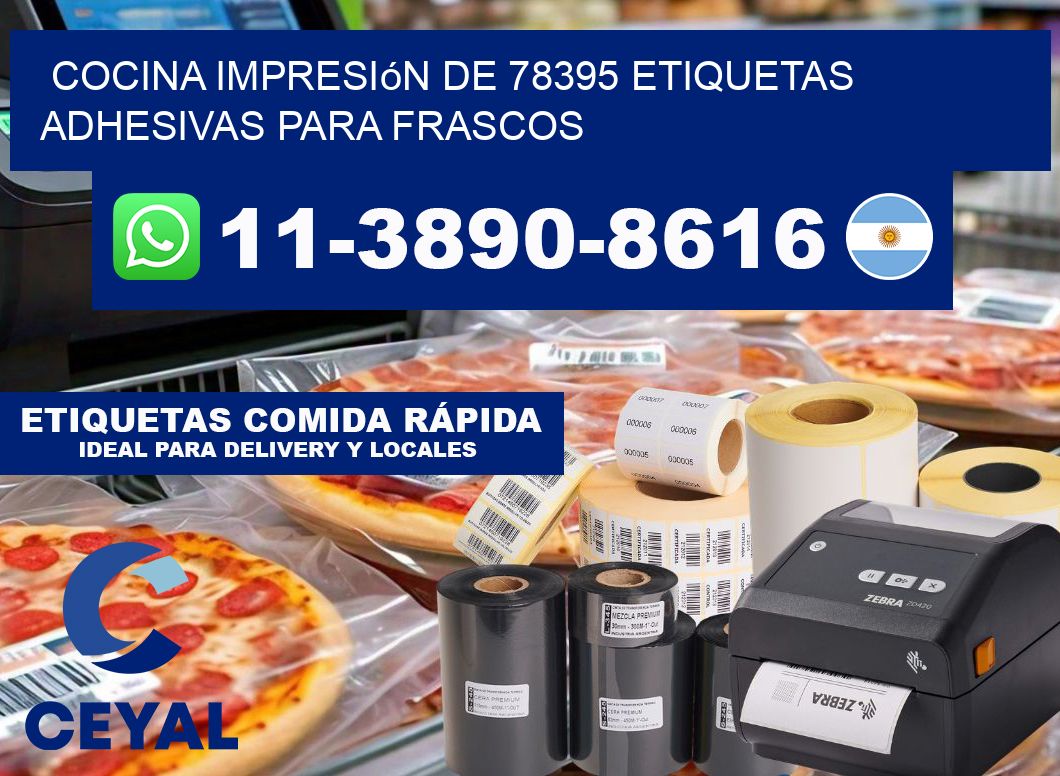 cocina impresión de 78395 etiquetas adhesivas para frascos