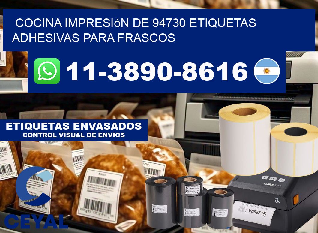 cocina impresión de 94730 etiquetas adhesivas para frascos