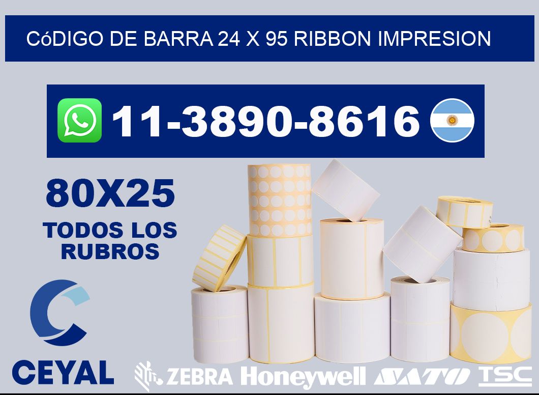 código de barra 24 x 95 ribbon impresion
