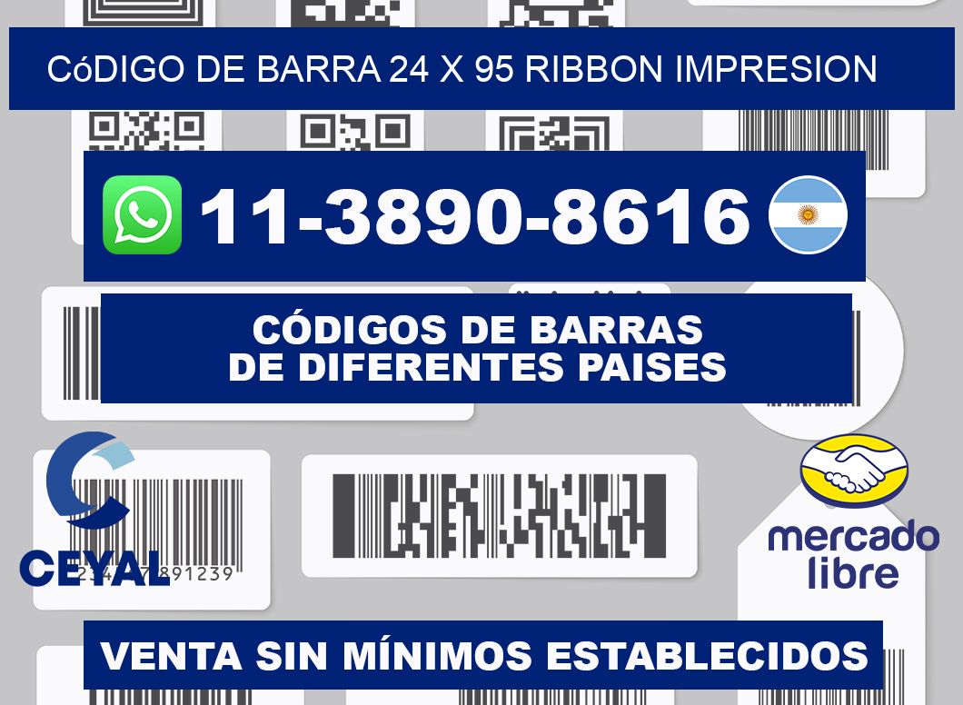 código de barra 24 x 95 ribbon impresion