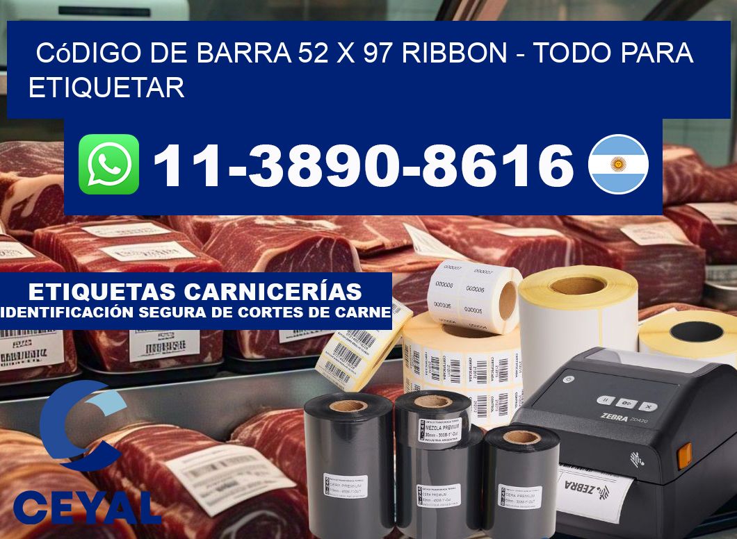 código de barra 52 x 97 ribbon - Todo para Etiquetar