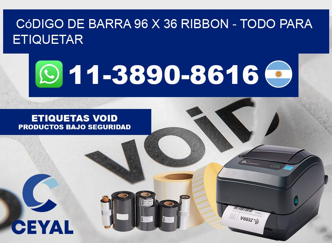 código de barra 96 x 36 ribbon - Todo para Etiquetar
