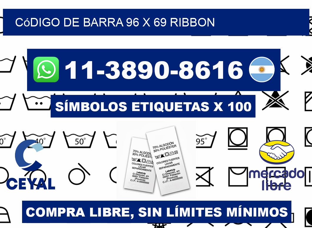 código de barra 96 x 69 ribbon