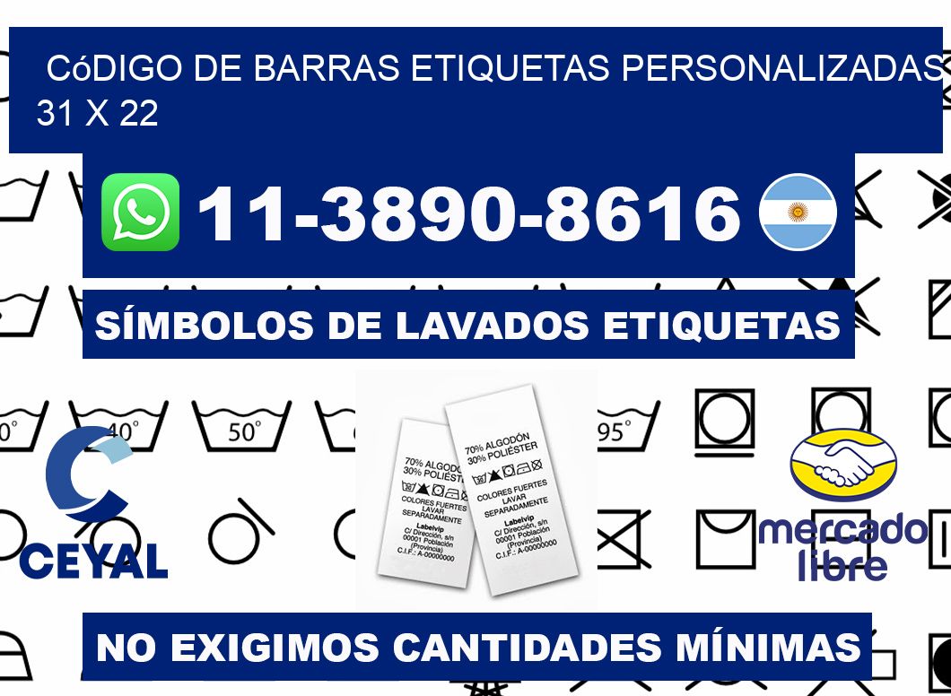 código de barras etiquetas personalizadas 31 x 22
