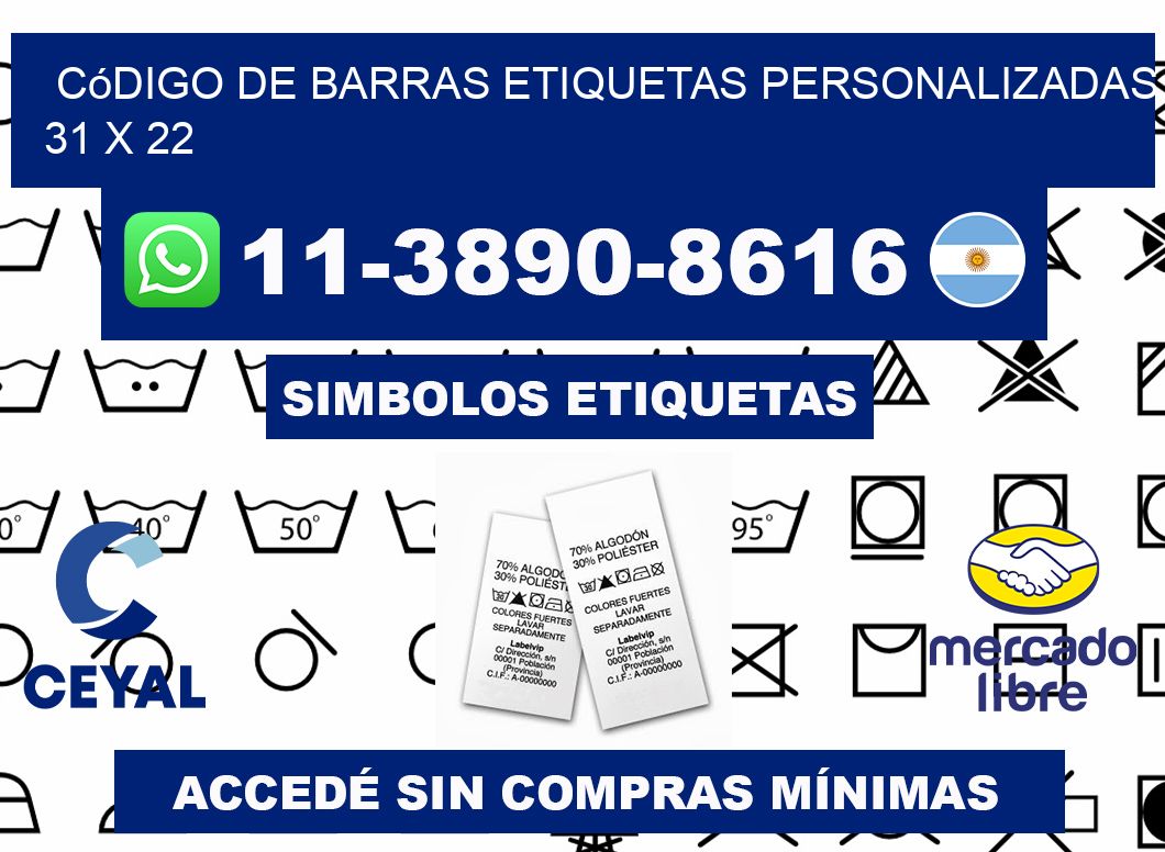 código de barras etiquetas personalizadas 31 x 22