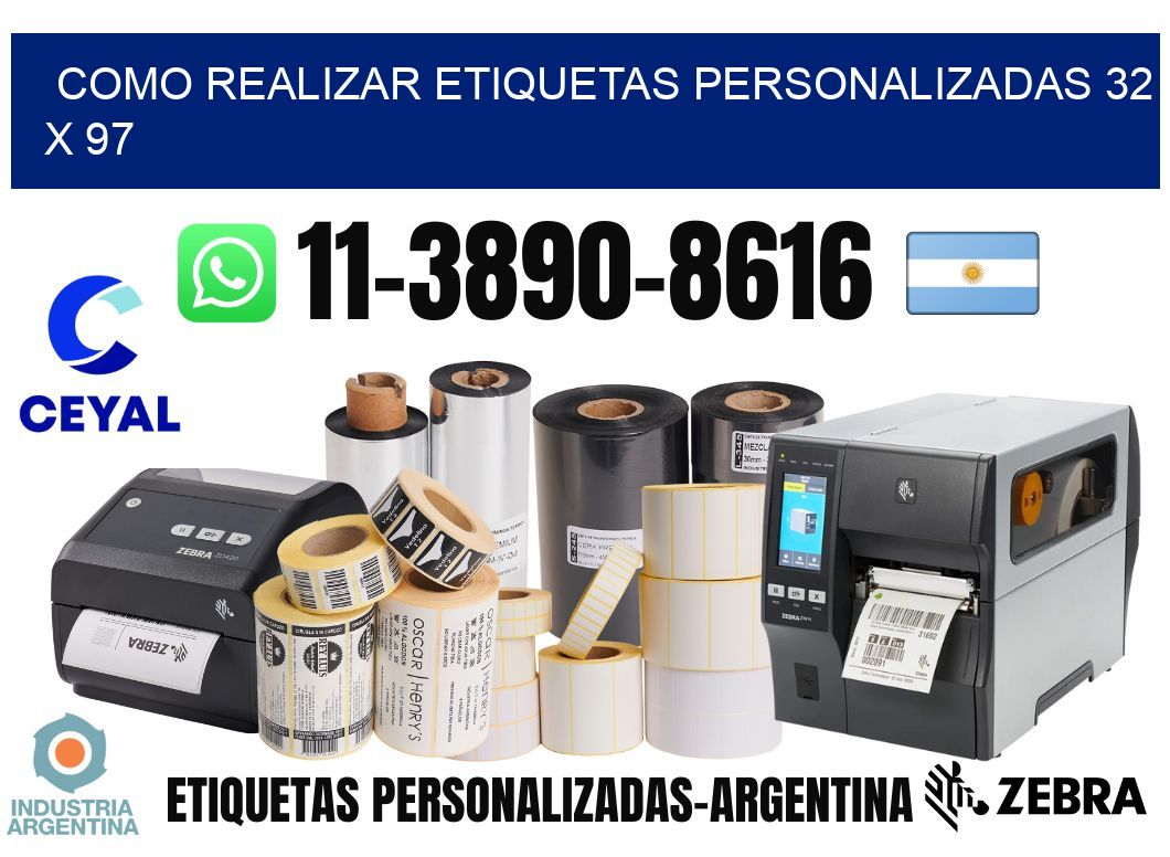 como realizar etiquetas personalizadas 32 x 97